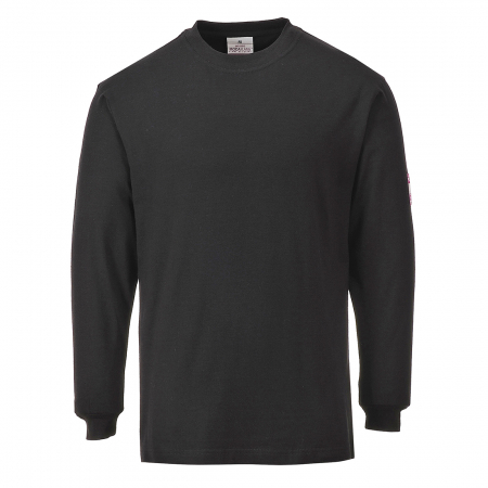 Imbracaminte de lucru - Tricou clasic cu maneca lunga ignifug Portwest FR11, antistatic, 60% modacrilic, 39% Bumbac, 1% fibra carbon, 200 gr/mp