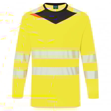 Imbracaminte de lucru - Tricou cu maneca lunga reflectorizant Portwest DX416, 100% poliester, 150 gr/mp
