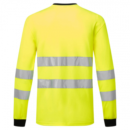 Tricou cu maneca lunga reflectorizant Portwest PW221 S/S, 55% bumbac, 45% poliester, 144 gr/mp [1]