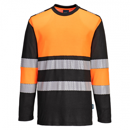 Imbracaminte de lucru - Tricou cu maneca lunga reflectorizant Portwest PW312, 55% bumbac, 45% poliester, 175 gr/mp