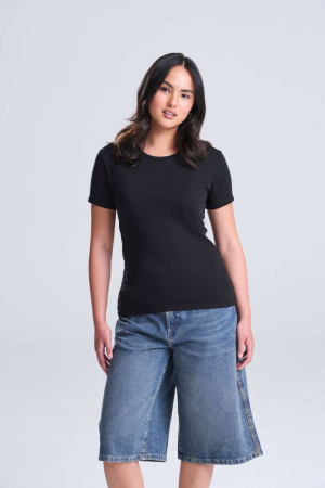 Tricou cu maneca scurta dama Just Ts WOMEN'S TRI-BLEND, 50% poliester, 25% vascoza, 25% bumbac, 160 g/mp [1]