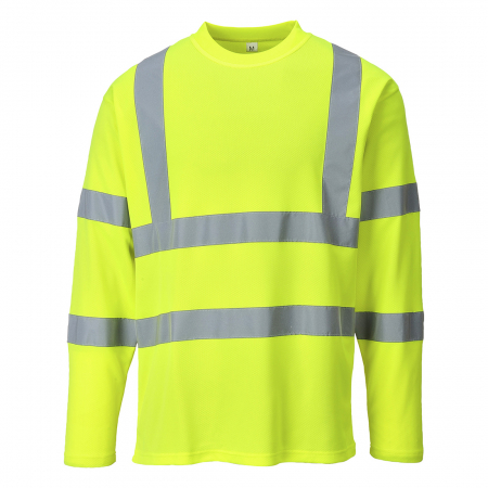 Tricou clasic cu maneca lunga HIVIS S278, 55% bumbac, 45% poliester, 175 gr/mp [0]