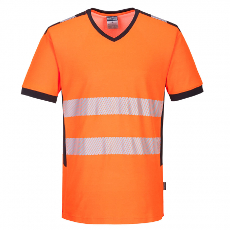 Tricouri clasice reflectorizante - Tricou clasic reflectorizant Portwest V PW3 PW310, 55% bumbac, 45% poliester, 175g