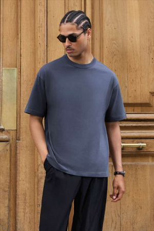 Tricou OVERSIZED cu maneca scurta Sol's BOXY MEN, 100% bumbac organic, 180 g/mp [4]