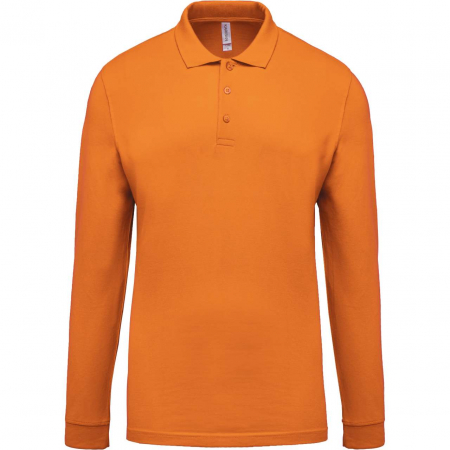Tricouri polo - Tricou polo cu maneca lunga Kariban KA256 PIQUÉ, 100% bumbac, 180 gr/mp