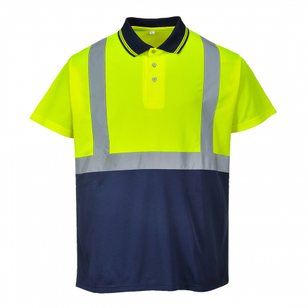 Imbracaminte de lucru - Tricou polo reflectorizant Portwest S479, bicolor, 100% poliester, 175 gr/mp