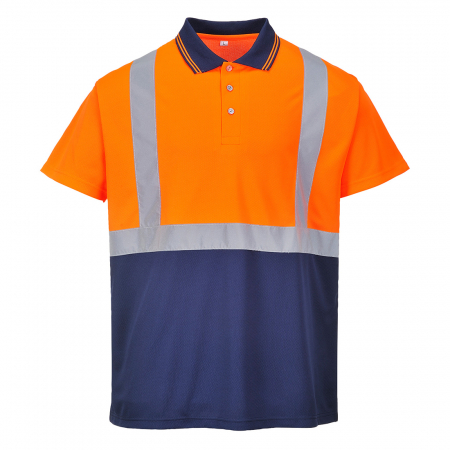 Imbracaminte de lucru - Tricou polo reflectorizant Portwest S479, bicolor, 100% poliester, 175 gr/mp