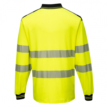 Tricou polo cu maneca lunga Portwest T184 PW3 Hi-Vis, 55% bumbac, 45% poliester, 175 gr/mp [1]
