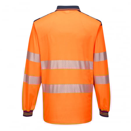 Tricou polo cu maneca lunga Portwest T184 PW3 Hi-Vis, 55% bumbac, 45% poliester, 175 gr/mp [1]