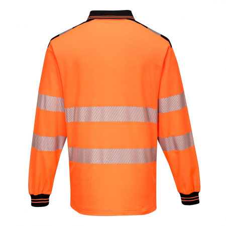 Tricou polo cu maneca lunga Portwest T184 PW3 Hi-Vis, 55% bumbac, 45% poliester, 175 gr/mp [1]
