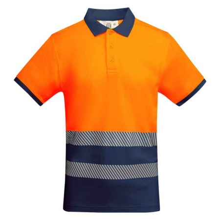 Tricou polo reflectorizant Roly ATRIO, 55% bumbac, 45% poliester, 170 gr/mp [0]