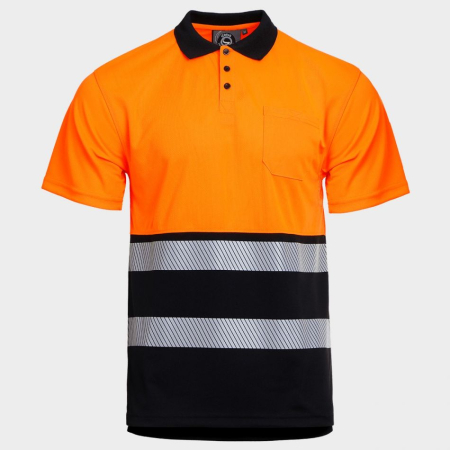 Tricou polo reflectorizant Stenso PRISMA HV, 100% poliester, 140 gr/mp [0]