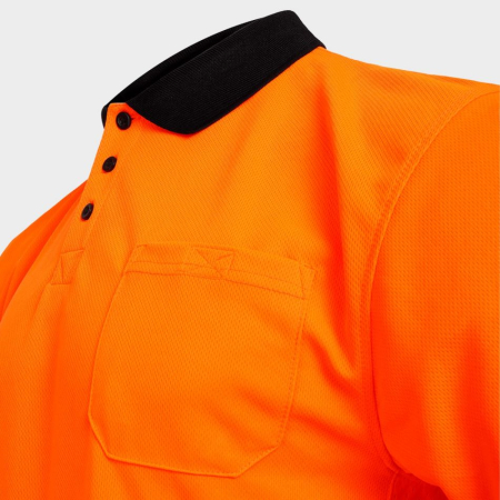 Tricou polo reflectorizant Stenso PRISMA HV, 100% poliester, 140 gr/mp [4]