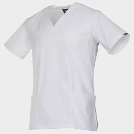  Tunica medicala pentru barbati VICTOR ALB [2]