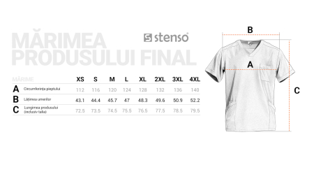 Tunica de lucru cu maneca scurta BeUnique MONI, 150 gr/mp [1]