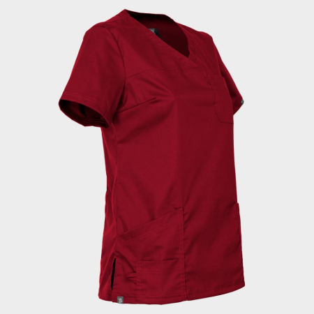 Tunica de lucru cu maneca scurta dama BeUnique VICTORIA, 53% bumbac, 44% poliester, 3% spandex, 160 gr/mp [1]