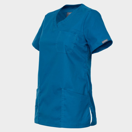 Tunica de lucru cu maneca scurta dama BeUnique VICTORIA, 53% bumbac, 44% poliester, 3% spandex, 160 gr/mp [3]