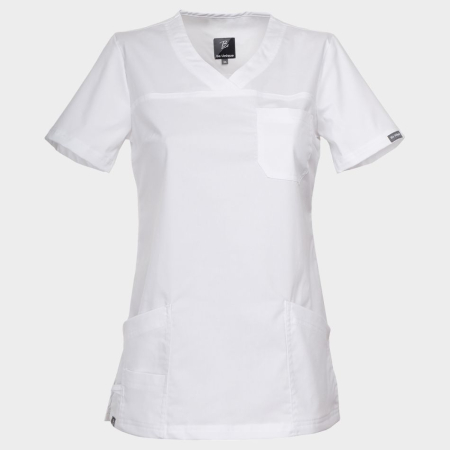 Halate - Tunica de lucru cu maneca scurta dama BeUnique VICTORIA, 53% bumbac, 44% poliester, 3% spandex, 160 gr/mp