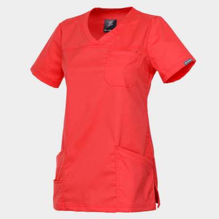 Tunica de lucru cu maneca scurta dama BeUnique VICTORIA, 53% bumbac, 44% poliester, 3% spandex, 160 gr/mp [2]