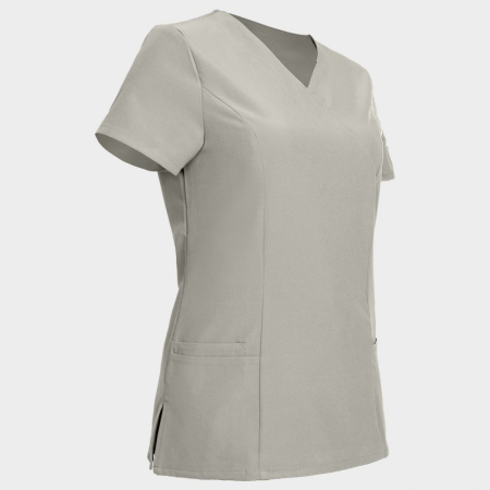 Tunica de lucru cu maneca scurta dama BeUnique NOBBY, 94% poliester, 6% elastan, 170 gr/mp [1]