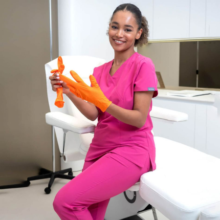 Tunica de lucru cu maneca scurta dama BeUnique NOBBY, 94% poliester, 6% elastan, 170 gr/mp [1]