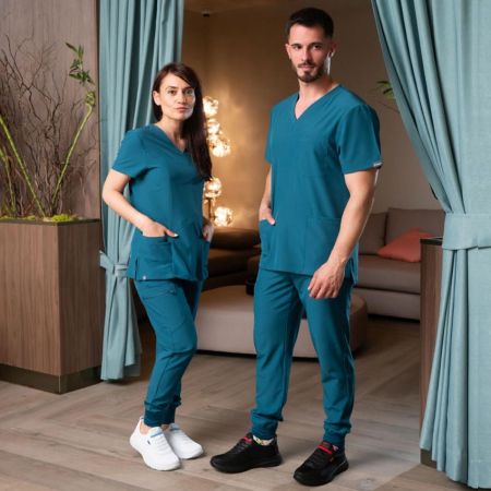 Tunica de lucru cu maneca scurta BeUnique NOBBY, 94% poliester, 6% elastan, 170 gr/mp [1]