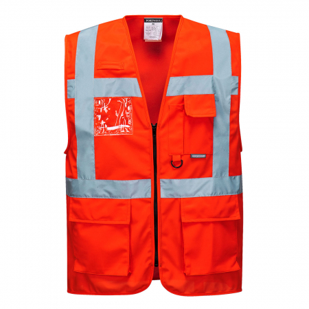 Imbracaminte de lucru - Vesta reflectorizanta Portwest BERLIN EXECUTIVE S476, cu buzunare, 100% poliester