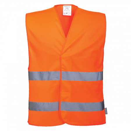 Imbracaminte de lucru - Vesta reflectorizanta Portwest Hi-Vis TWO BAND C474, 100% poliester, 124 gr/mp