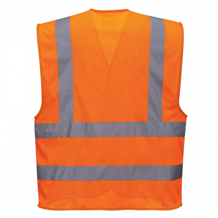 Vesta reflectorizanta tip plasa Portwest C370,  100% poliester, 150 gr/mp [1]