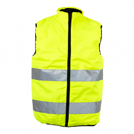 Imbracaminte de lucru - Vesta reflectorizanta vatuita de iarna Renania REVERSO, 100% poliester