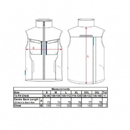 Vesta softshell Portwest T751  WX3, 94% poliester, 6% elastan, 310g [1]