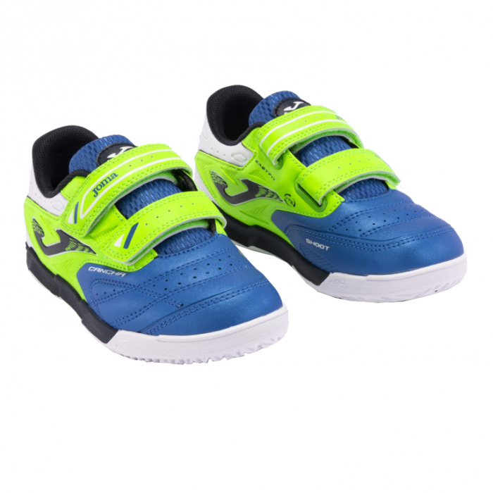 Ghete fotbal copii cu velcro Cancha JR pentru teren sala CAJW2404INV [2]