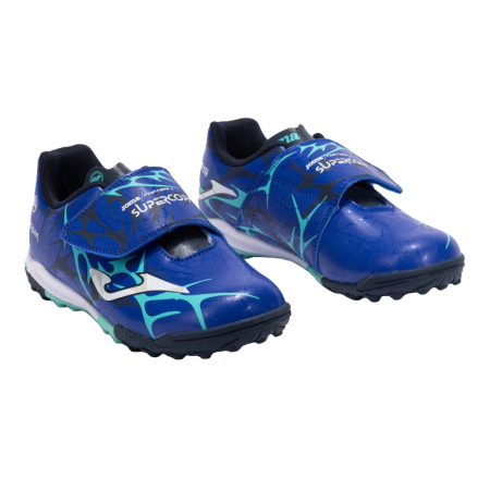 Ghete fotbal copii Super Copa JR cu velcro, teren sintetic, SCJW2504TFV [1]