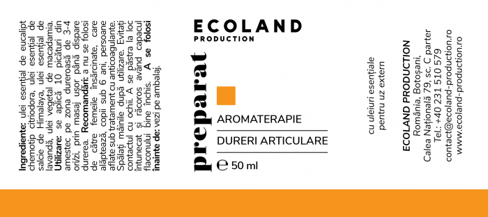 Preparat aromaterapie DURERI ARTICULARE - 50 ml. [2]