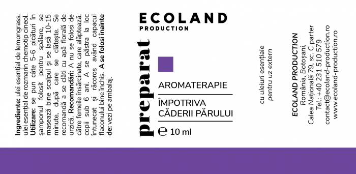 Preparat aromaterapie IMPOTRIVA CADERII PARULUI - 10 ml. [2]