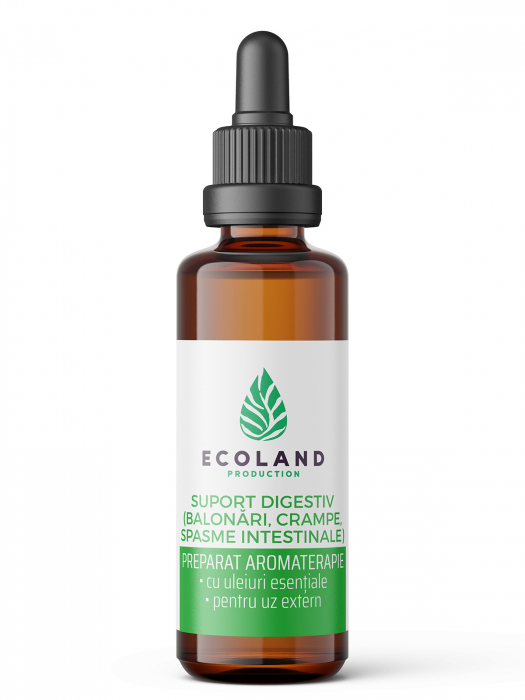 Preparat aromaterapie SUPORT DEGESTIV (BALONARI, CRAMPE, SPASME INTESTINALE ) - 50 ml. [1]