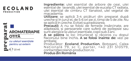 Preparat aromaterapie pentru OTITĂ - 10 ml [1]