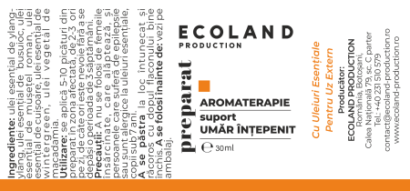 Preparat aromaterapie suport UMĂR ÎNȚEPENIT 30 ml. [1]