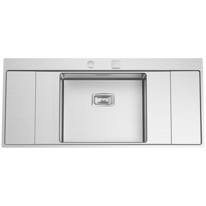 Chiuveta bucatarie inox CookingAid XERON B50 reversibila cu ventil scurgere dreptunghiular automat si accesorii montaj [2]