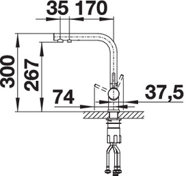 Baterie chiuveta BLANCO FONTAS II silgranit, cu circuit apa filtrata [6]