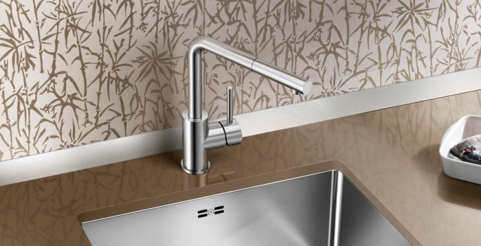 Baterie de bucatarie inox BLANCO Mila-S cu dus extensibil [3]