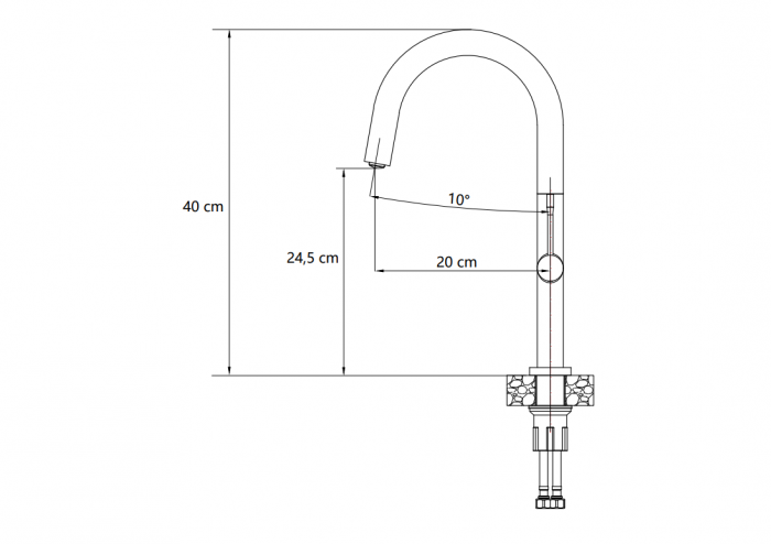 Baterie de bucătărie Quadron HALEY T LINE finisaj metal grafit /PVD cupru sau auriu [2]
