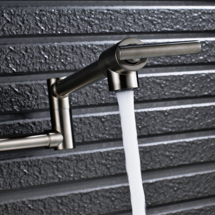 Baterie Pot Filler pentru umplut oale pe aragaz sau pe plita inductie finisaj inox periat [5]