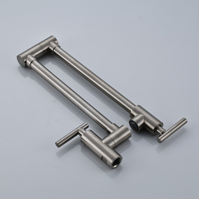 Baterie Pot Filler pentru umplut oale pe aragaz sau pe plita inductie finisaj inox periat [3]