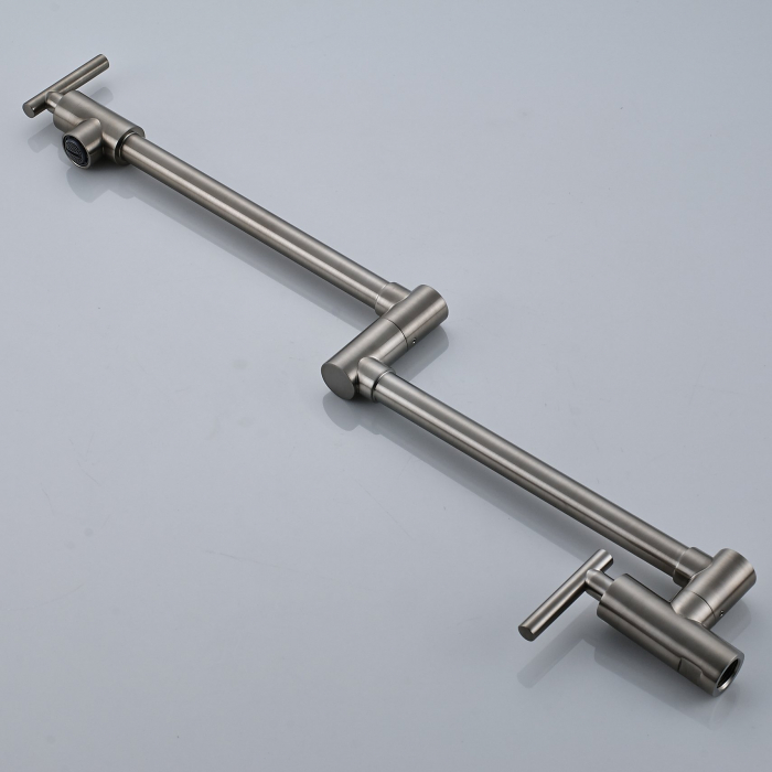 Baterie Pot Filler pentru umplut oale pe aragaz sau pe plita inductie finisaj inox periat [4]
