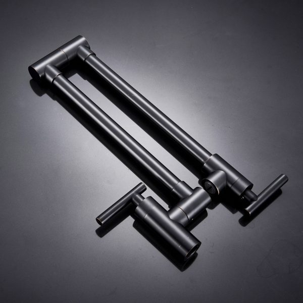 Baterie Pot Filler pentru umplut oale pe aragaz finisaj negru periat [5]