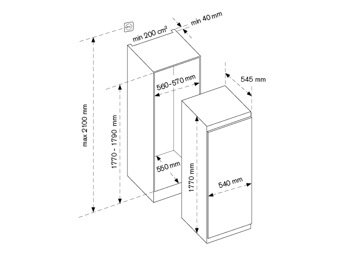 Bertazzoni Congelator incorporabil 60 cm  design Neutral [2]