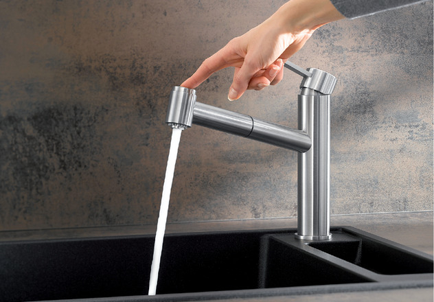 Blanco Ambis-S Baterie de bucatarie din inox periat cu dus extractibil [3]
