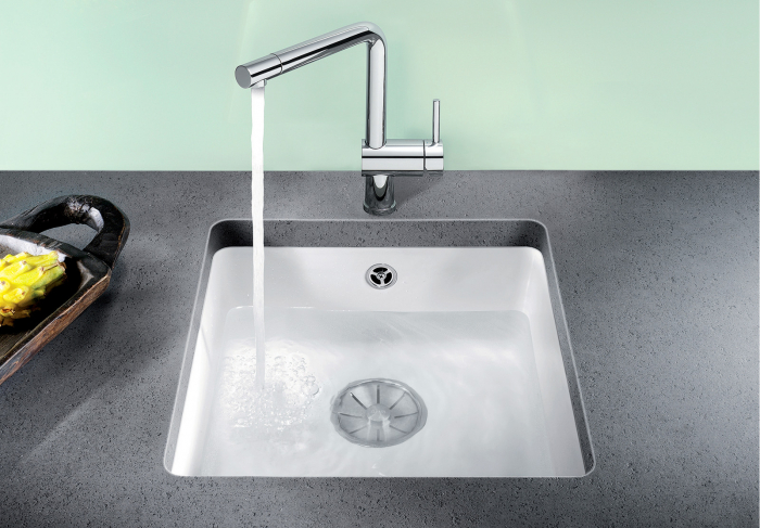 BLANCO Chiuveta ceramica PURAPLUS SUBLINE 375 U InFino cu excentric [2]