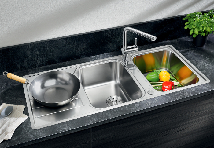 BLANCO CLASSIMO 8-IF reversibila, finisaj inox periat si excentric  [2]